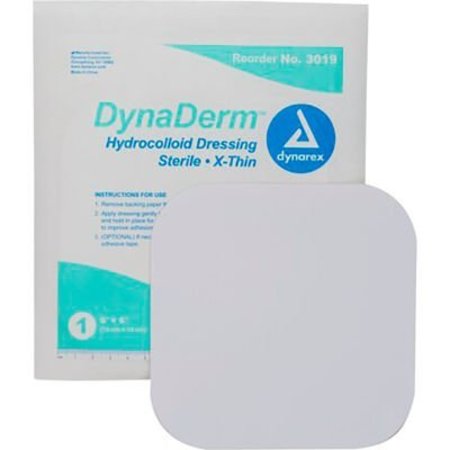 DYNAREX Dynarex DynaDerm Xtra Thin Hydrocolloid Dressing Bandage, 6inL x 6inW, 60 Pcs 3019